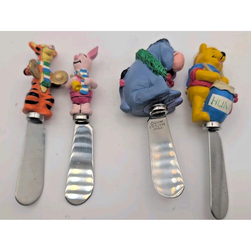 Disney Winnie The Pooh Cheese Butter Knife Spreader Set Of 4 Christmas Holiday